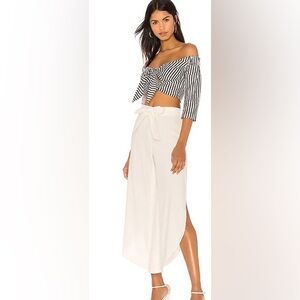 Alice + Olivia Erza Petal Pant in off white